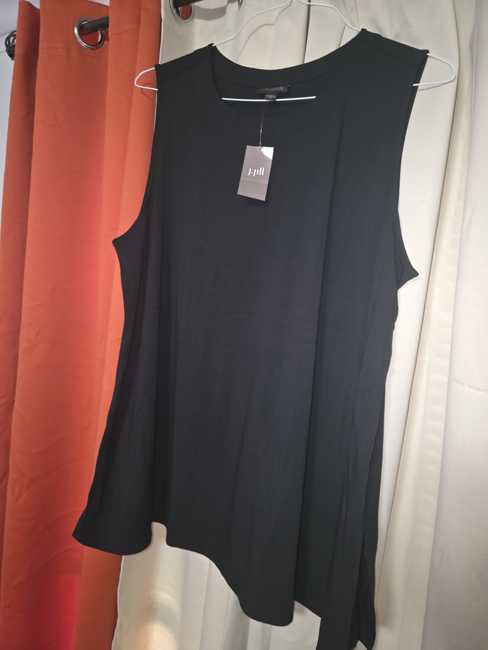 J. Jill Black Sleeveless Swing Tank